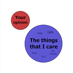 I dont care your opinion meme Posters and Art